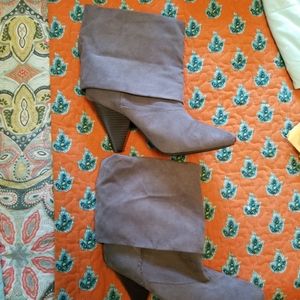 Charlotte Russe Grey Ankle Booties